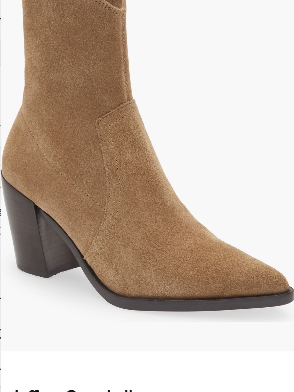 Jeffrey Campbell Jolena Tan Suede western style Block Heel Booties